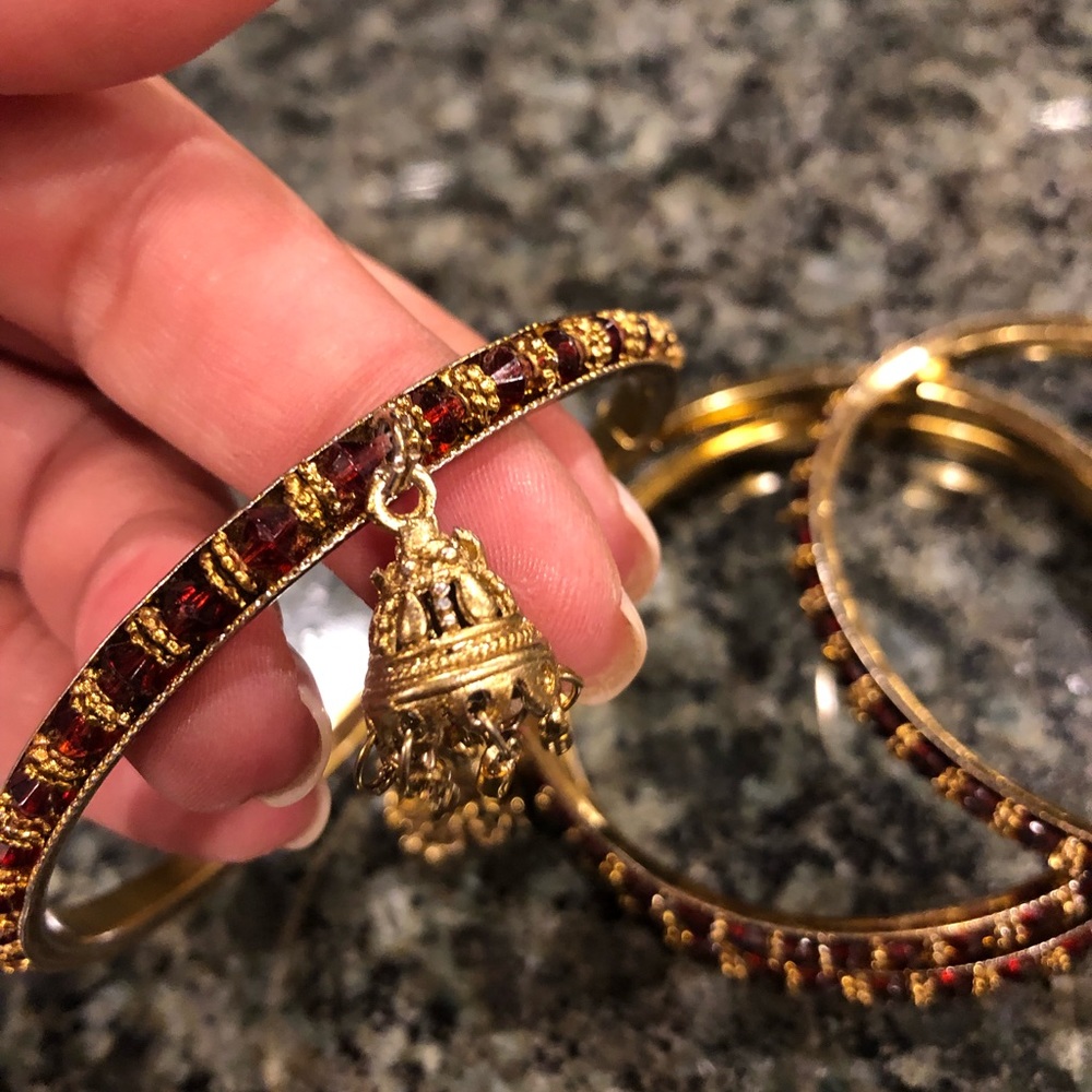 Beautiful gold and ruby bracelets - Picture 5 of 5